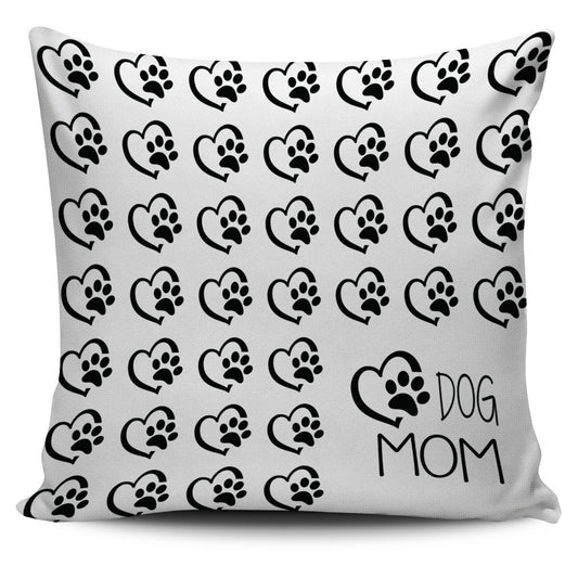 Love Dog Mom Pillow Cover-DogsTailCircle
