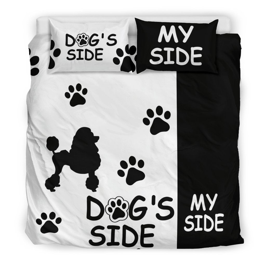 Poodle Duvet Cover Set "Dog's Side, My Side"-DogsTailCircle