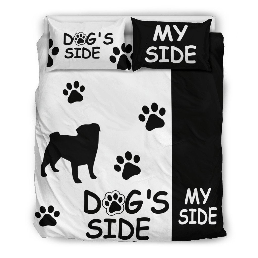 PUG Dog's Side My Side Duvet Cover Set-DogsTailCircle