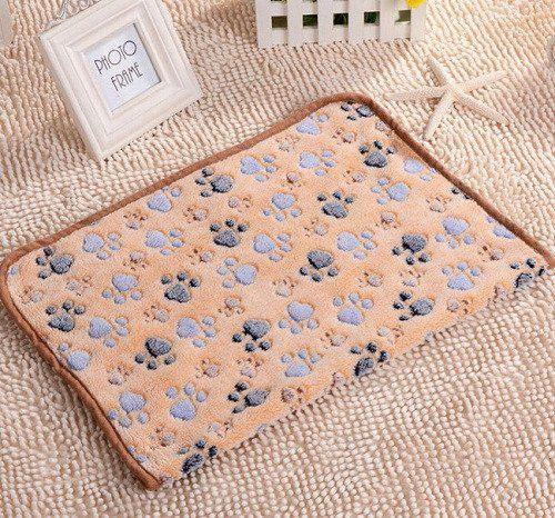 Soft Paw Print Fleece Blanket For Small Dog or Puppy-DogsTailCircle