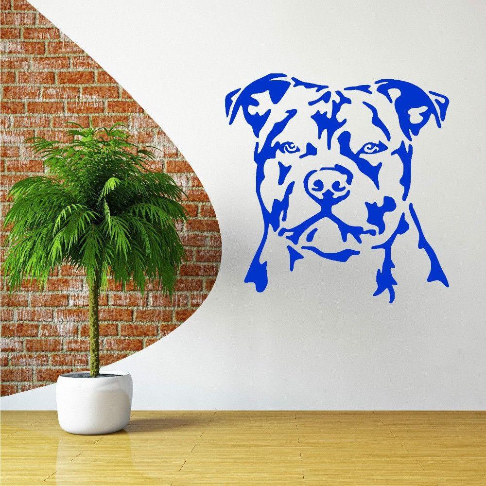 Staffordshire Bull Terrier Dog Vinyl Wall Art Decal-DogsTailCircle